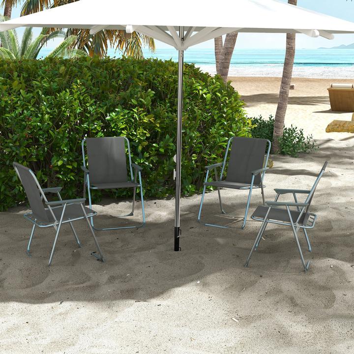 Image du produit Outsunny Chaise de camping pliante en lot de 4