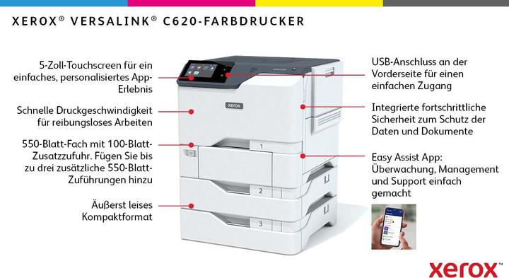 Produktbild Xerox VERSALINK C620 A4 50PPM DUPLEX (Laser, Farbe)
