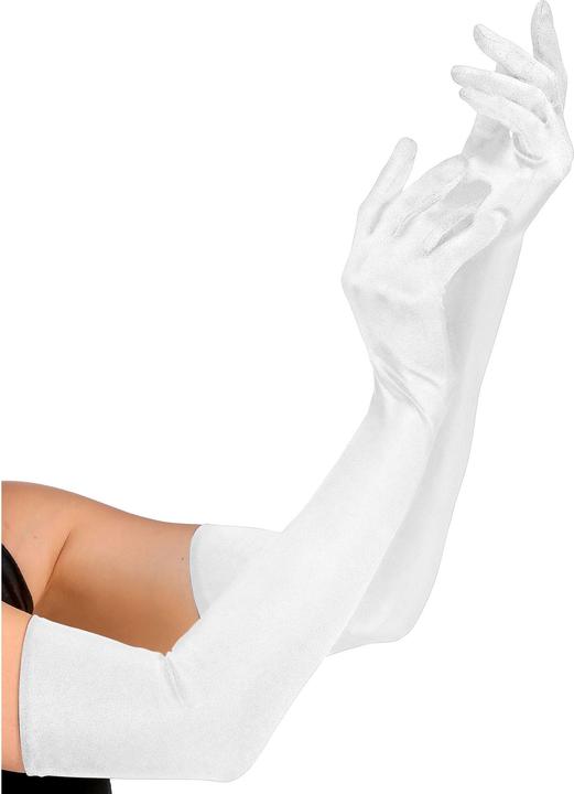 Produktbild Widmann Weisse lange Satin Stretch Handschuhe 60cm