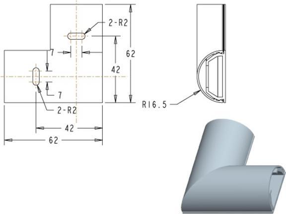 Produktbild Multibrackets Aluminium Kabelwinkel Kabelkanäle (Kabeldurchlass, 1 cm)