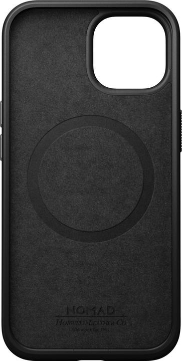 Actual product image Nomad Back Cover Modern Leather Horween iPhone 15 Black (Apple iPhone 15)