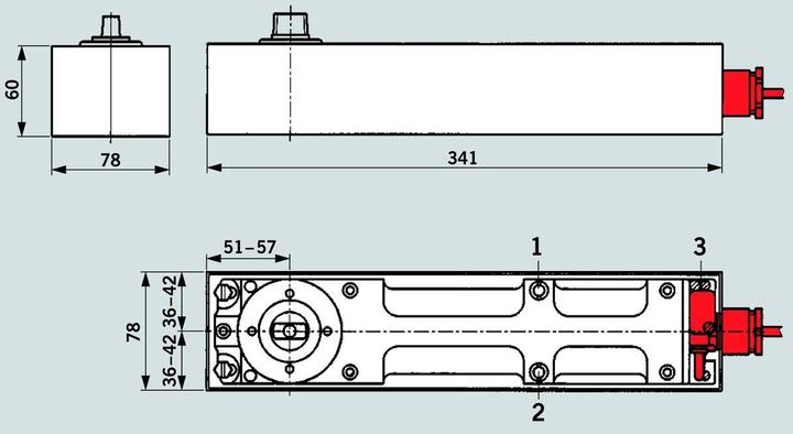 Actual product image Dormakaba Floor door closer BTS 80 EMB (Room door, Entrance door, Wooden door, French window, Indoor)