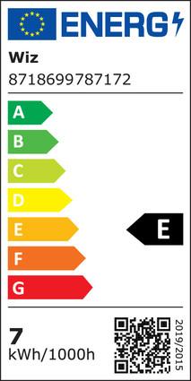 Label énergétique WiZ Filament Smart (E27, 6.70 W, 806 lm, 1 x, E)