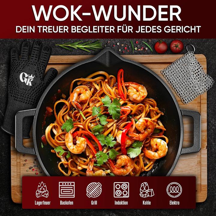 Produktbild Gusskönig Wok (36 cm, Wok Pfanne, Gusseisen)