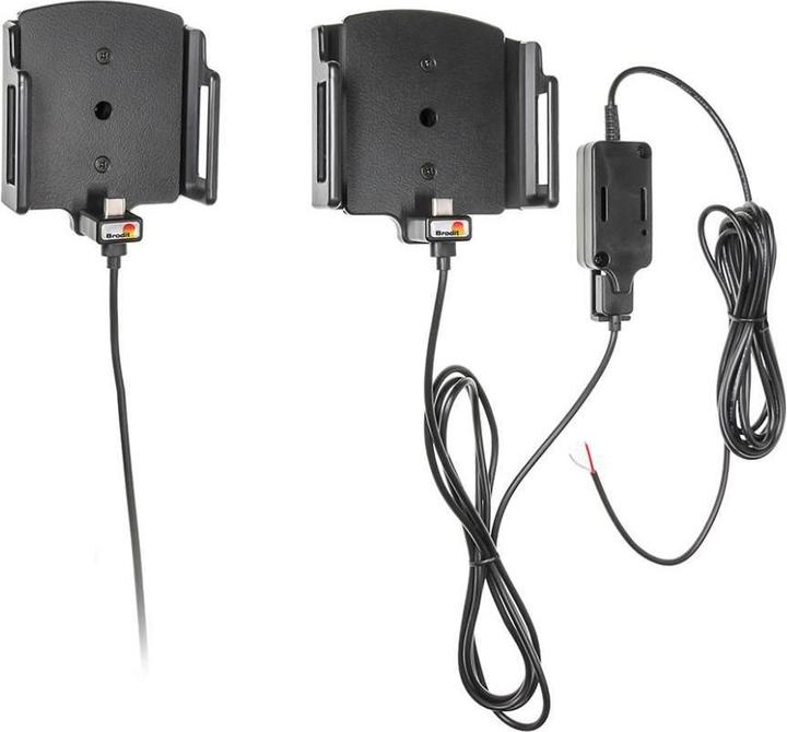 Actual product image Brodit Universal PDA holder Molex with USB type C (W: 75-89 mm D: 12-16 mm)