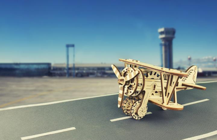 Produktbild WoodenCity Doppeldecker Flugzeug