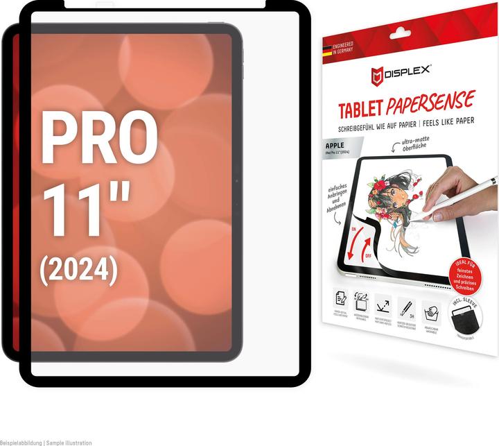 Actual product image Displex Tablet Papersense, Tablet Paper Feeling Schutzfolie (1 Piece, iPad Pro 11 2024 (M4))
