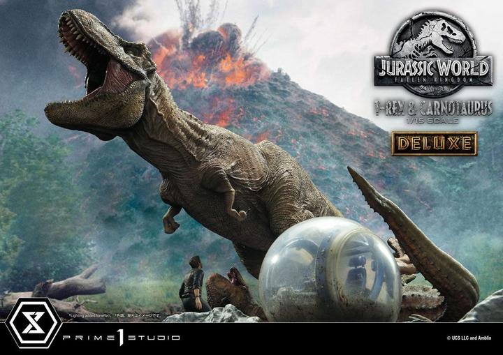 Actual product image Prime 1 Studio Jurassic World: T-Rex & Carnotaurus 1/15 - Deluxe Version