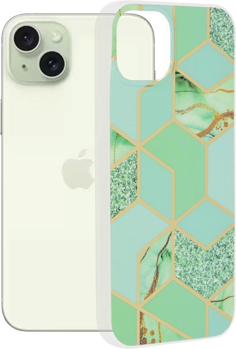 Actual product image Techsuit - Marble Series - iPhone 15 Plus - Green Hex (Apple iPhone 15 Plus)