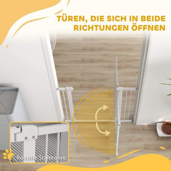 Image du produit Swisshandel24 Türschutzgitter, 76-104 cm Treppengitter, Treppenschutzgitter, Treppenschutz