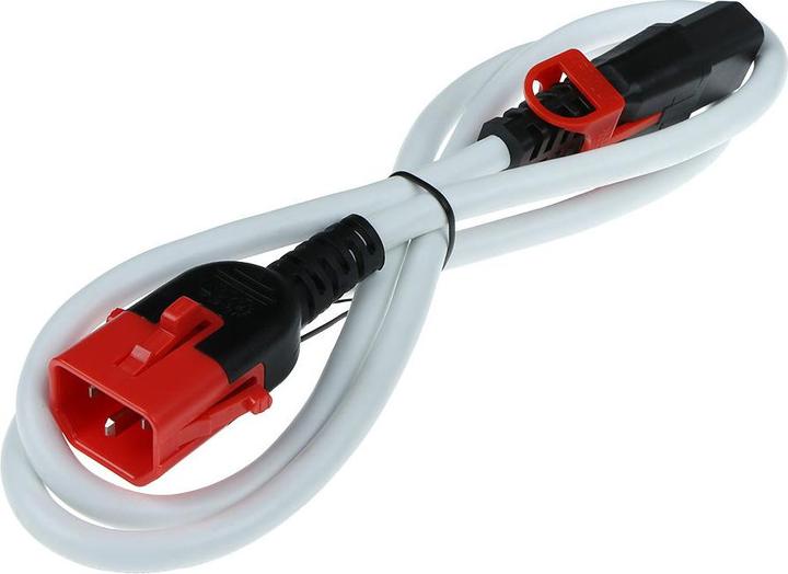 Image du produit Powercord C13 - C14 Dual IEC LOCK white 1 m (1 m)