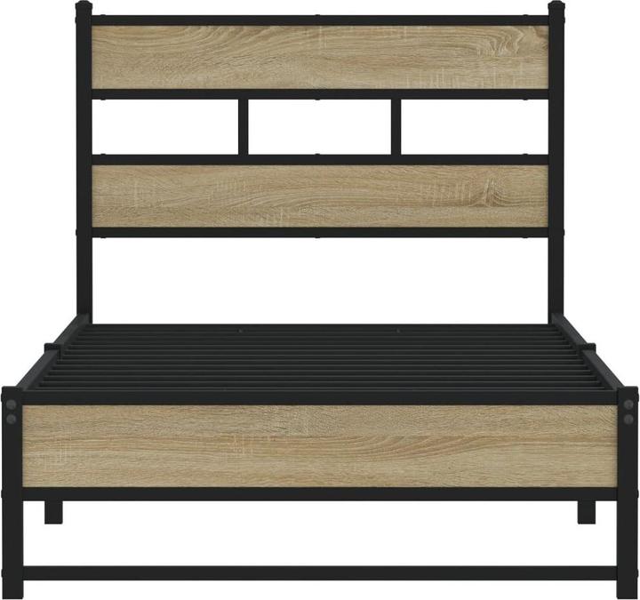 Produktbild VidaXL Metallbett Bett Lattenrost Einzelbett Bettgestell ohne Matratze 100x200cm (100 x 200 cm)