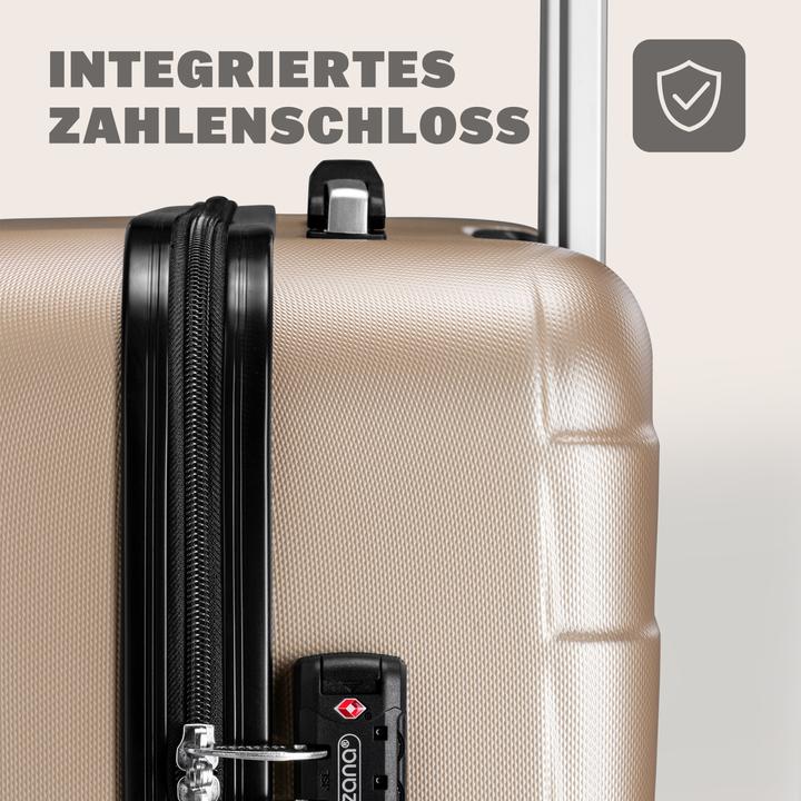Immagine prodotto Monzana Set di 3 valigie (105 l, M (50 - 90l), L (90 - 115l), XL (da 115l))