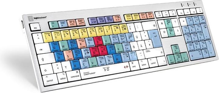 Actual product image Logickeyboard LKB-CBASE-CWMU-DE USB QWERTZ German Multicolor Keyboard (DE, Cable)