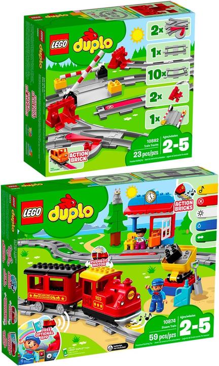 Immagine prodotto LEGO Set di 2 binari + ferrovia a vapore (10882)