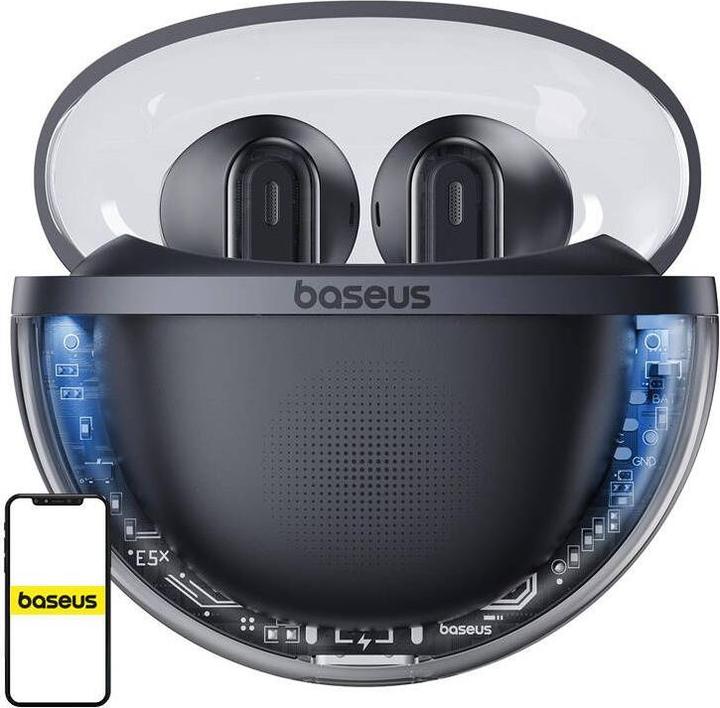 Actual product image Baseus Earphones TWS Bowie E5x (black) (25 h, Cable)