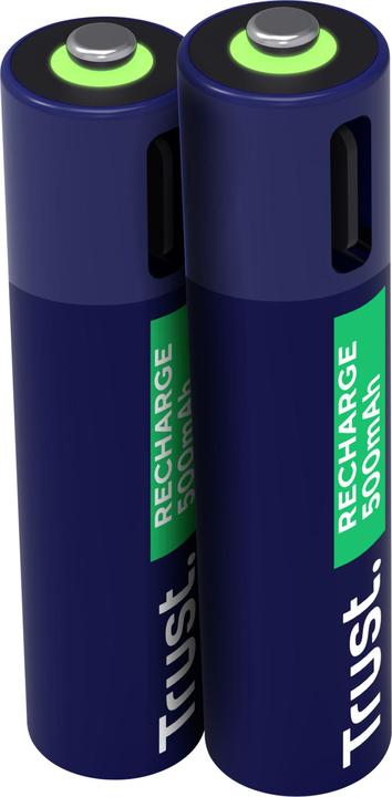 Actual product image Trust USB-C Rechargeable Batteries 2p (2 pcs., AAA, 500 mAh)