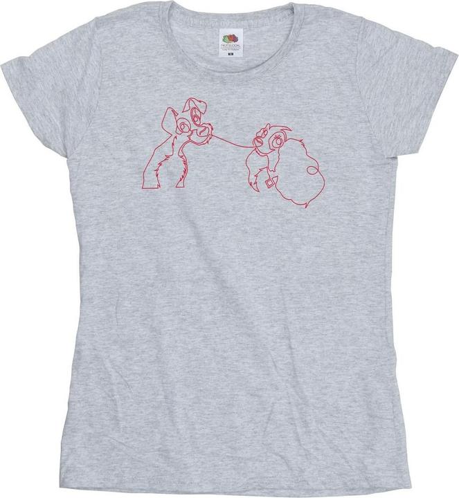 Produktbild Disney Lady And The Tramp Spaghetti Outline TShirt (XL)