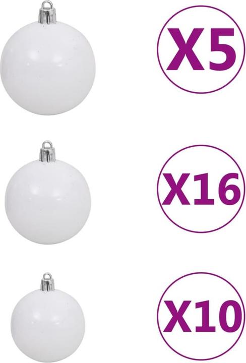 Produktbild VidaXL Weihnachtsbaum Klappbar LED Beleuchtet Christbaum Tannenbaum Deko 300cm (300 cm)