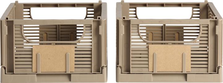 Produktbild Schou Aufbewahrungsbox DELUXE faltbar, recycled Plastic, M 2er Braun (5 x 17 x 25 cm, 3.30 l)