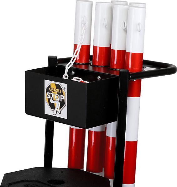 Image du produit Dancop Jeu de potelets à chaîne avec chariot de manutention, 6 maillons de jonction