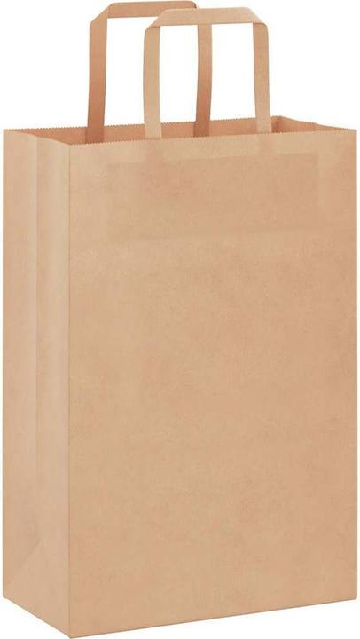 Actual product image VidaXL Kraft paper bags 50 pcs. with handle brown 21x11x31 cm paper bag (Gift bag, 50 x)