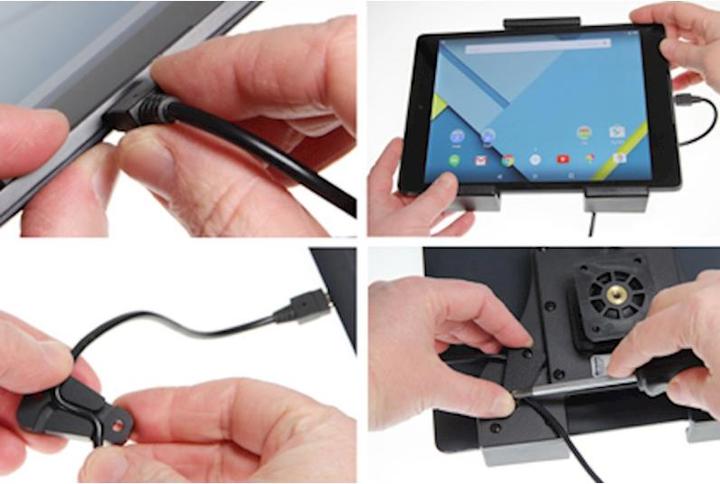 Actual product image Brodit 727071 Universal tablet holder USB Type C