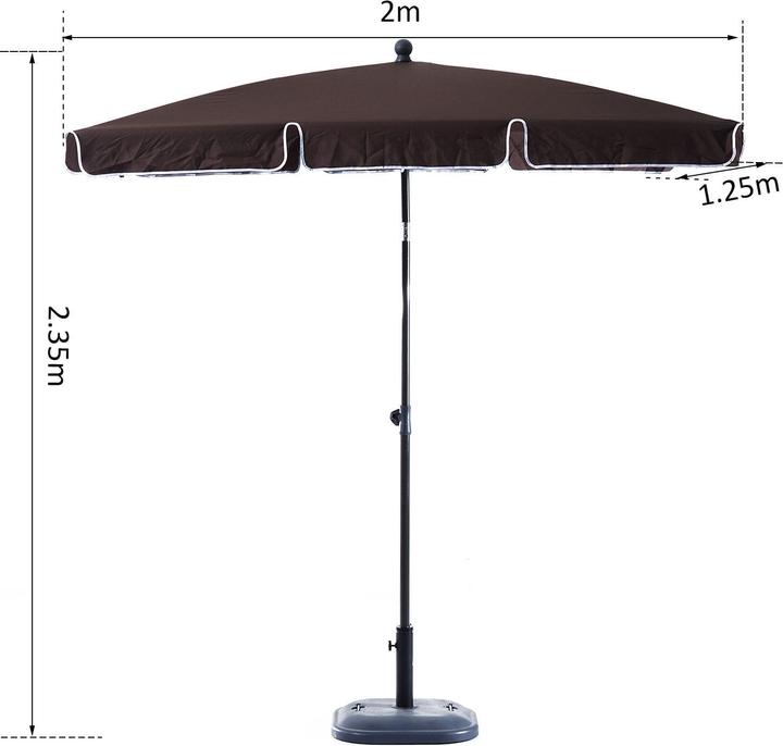 Image du produit Jamb Parasol rectangulaire (2 m)