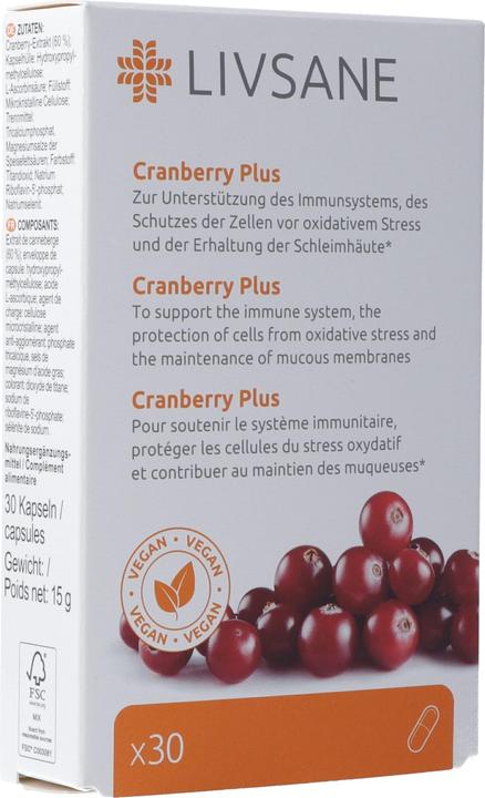 Immagine prodotto Livsane Cranberry Plus Capsule (30 Pezzo/i, Pillole, 33 g)