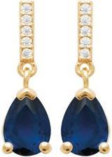 Image du produit Lara Boucles D'Oreilles Plaque Or - Zirconia - Saphir Synthetique (MAT BIJOU)