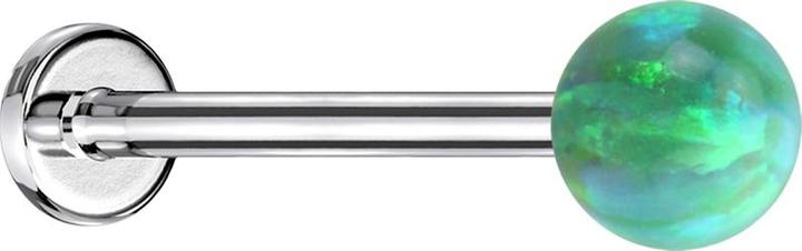 Immagine prodotto Star Piercing Micro Labret argento con sfera verde opale (senza ottone, Acciaio chirurgico 316L)