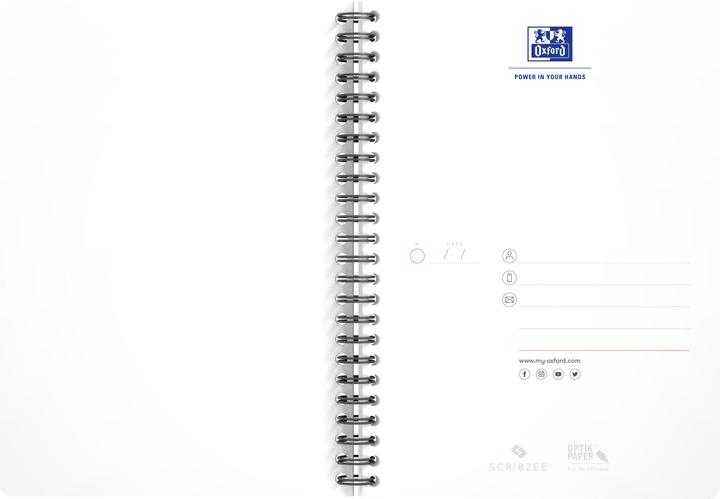 Actual product image Oxford Spiral book Office (A5, Checked)