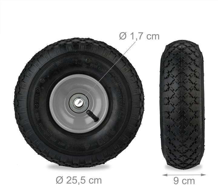 Relaxdays 2x Sackkarrenrad (136 kg)