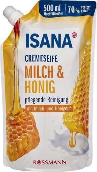 Isana Nachfüllbe.Milch u. Ho. (Handseife Nachfüllpackung, 500 ml)