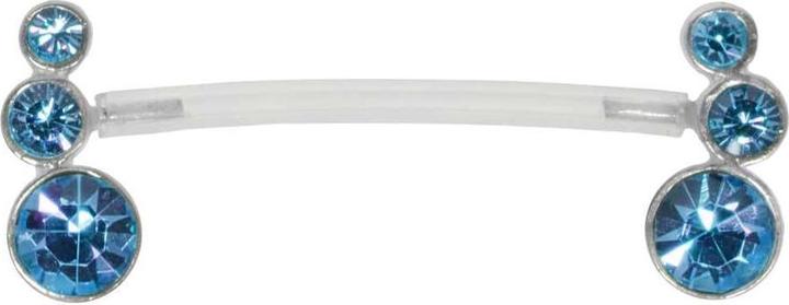 Produktbild Bijouteria Brustpiercing (Kristall, Silber 925, Bioplast)