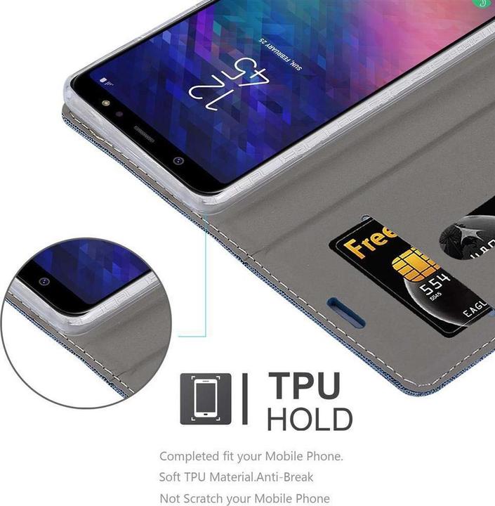 Produktbild Cadorabo Book Jeans Optik Cover (Samsung Galaxy A6+)