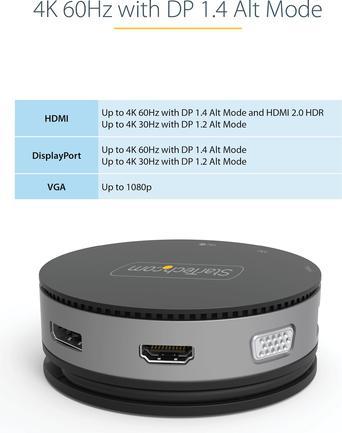 Actual product image StarTech .com USB C Multiport Adapter (USB-C, 3 Ports)