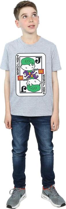 Actual product image Boys Chibi Joker Playing Card T-Shirt (140, 146)
