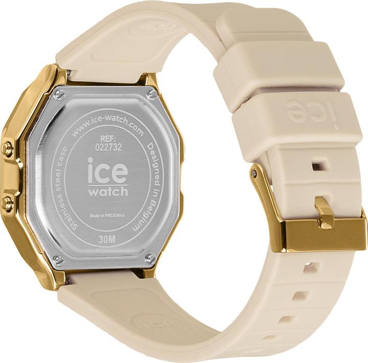 Produktbild ICE Watch ICE-Watch ICE digit retro - Metal gold mirror - Almond skin - Small Armbanduhr (32 mm)