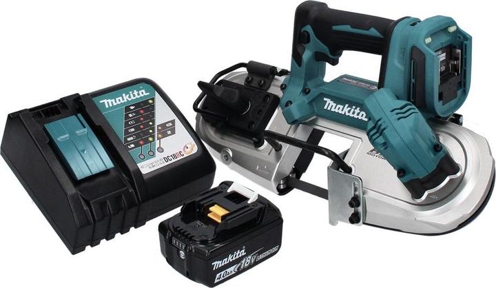 Immagine prodotto Makita DPB 183 RM1 Sega a nastro a batteria 18V 66mm + 1x Batteria 4,0 Ah + Caricabatterie