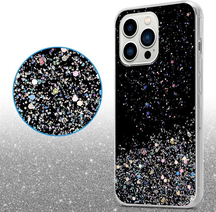 Actual product image Cadorabo TPU cover sparkling glitter (Apple iPhone 13 Pro)