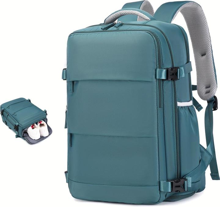 Only-Bags.Store Grosser Reiserucksack mit Schuhfach, leichter Laptop-Daypack mit Ladeanschluss, Rucksack mit