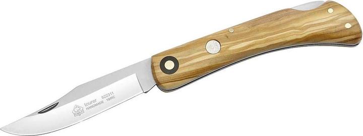 Puma IP Coltello tascabile TOURER OLIVE, acciaio AN.58, chiusura posteriore, piastre ornamentali, manico in (8.50 cm)