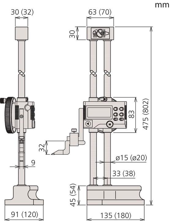 Image du produit Mitutoyo Appareil numérique de mesure de la hauteur et de traçage, hauteur de traçage : 600 mm