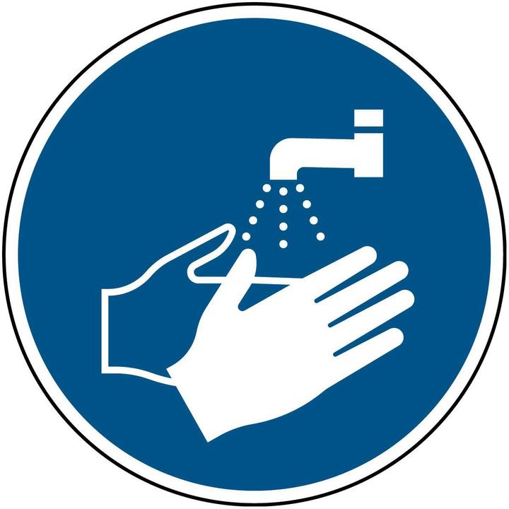 Actual product image Brady ISO safety labelling - Washing hands