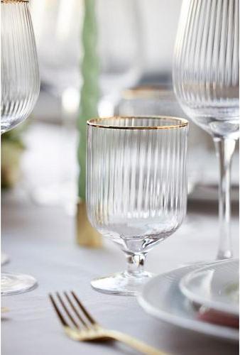 Immagine prodotto Lyngby 30 cl - Vetro - Trasparente/bordo sagomato (30 cl, 4 Occhiali, Set di bicchieri da vino)