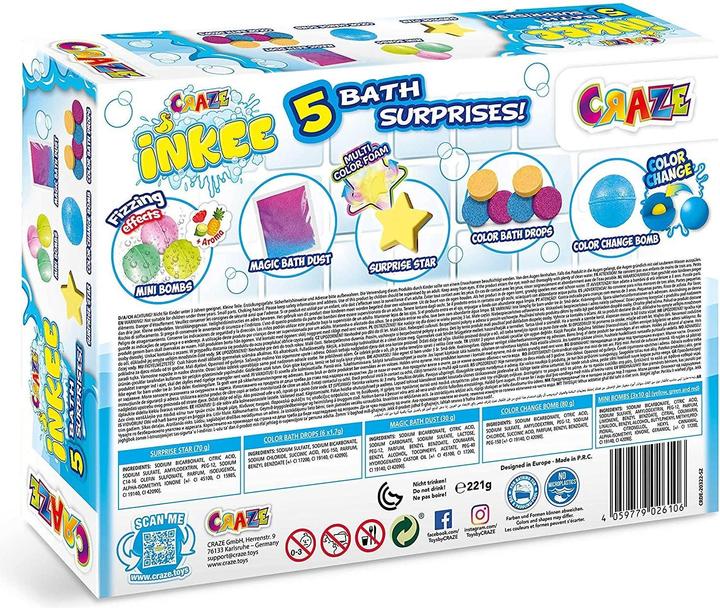 Produktbild Craze Inkee Set mit 5 Badeüberraschungen (Badesalz)