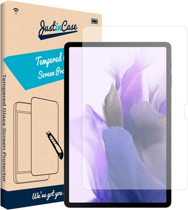 Just in Case Gehärtetes Glas Clear Displayschutzfolie Samsung Galaxy Tab S7+/S7 FE/S8+ (1 Stück, Galaxy Tab S7 FE)