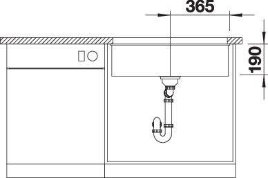 Image du produit Blanco Subline 700-U (Evier sous plan, 73 cm, 46 cm)