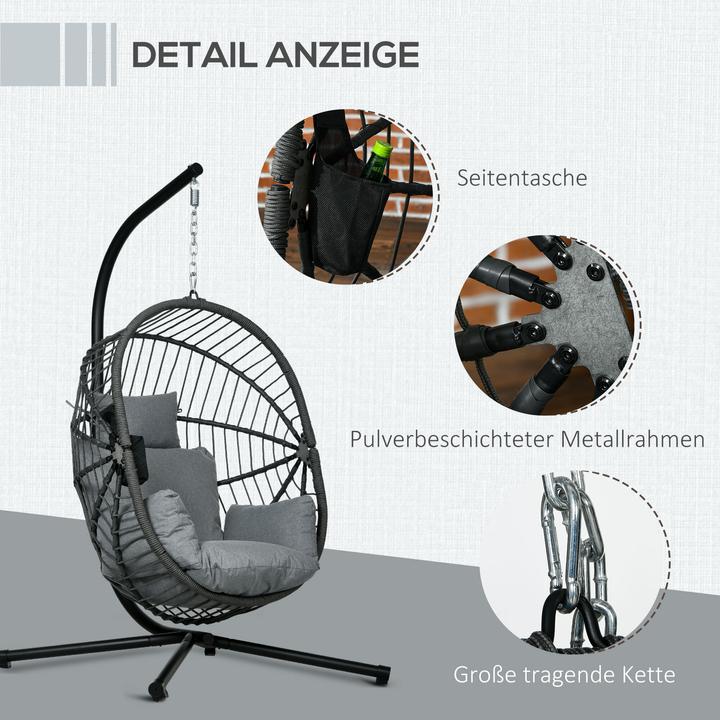 Image du produit Outsunny Fauteuil suspendu (120 kg)
